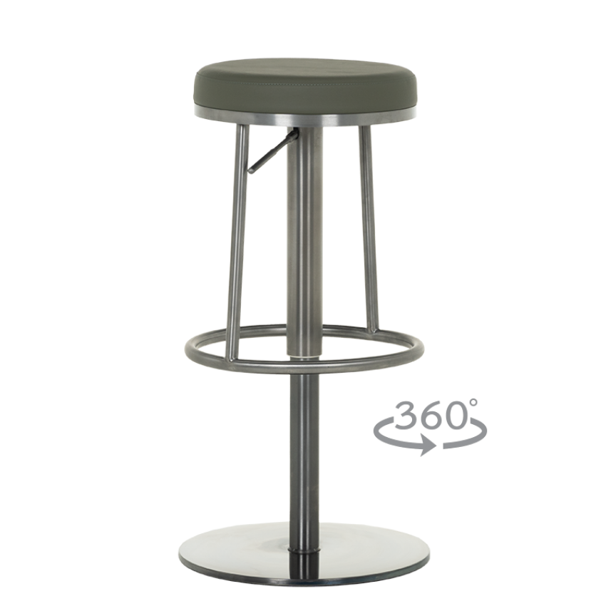 Бар стол BEZU - черно-зелен BG