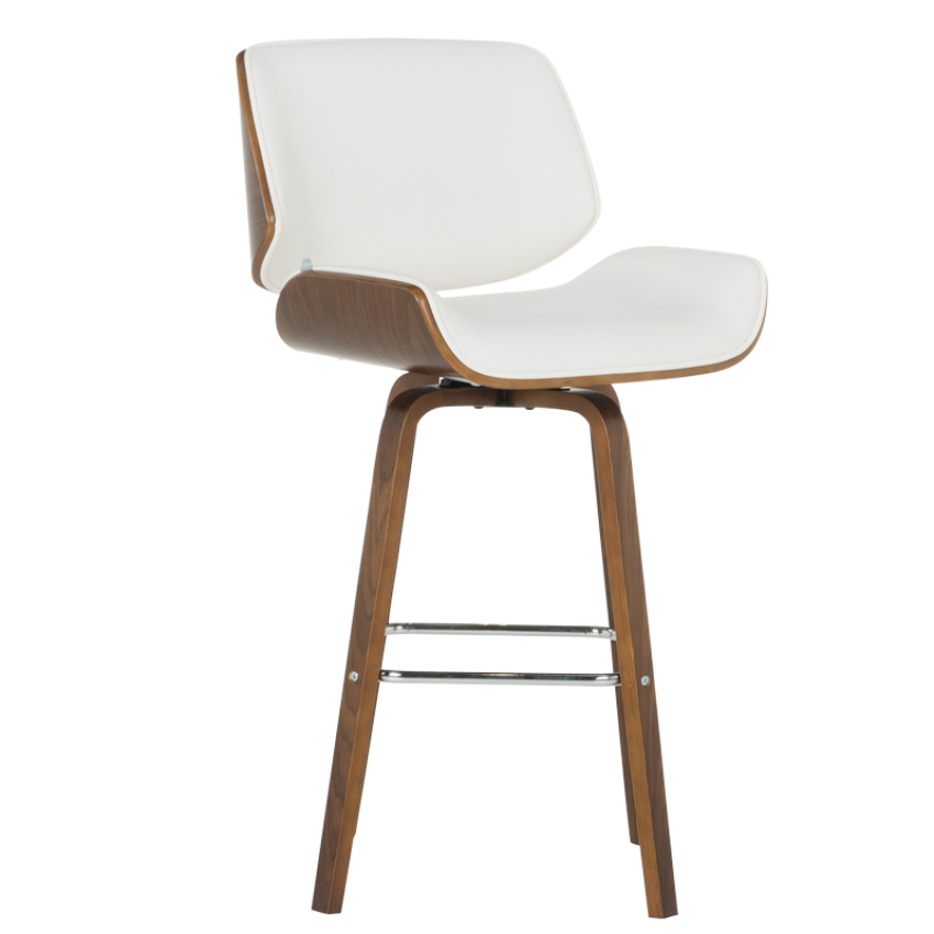 Бар стол Carmen 4027-2 - орех / бял