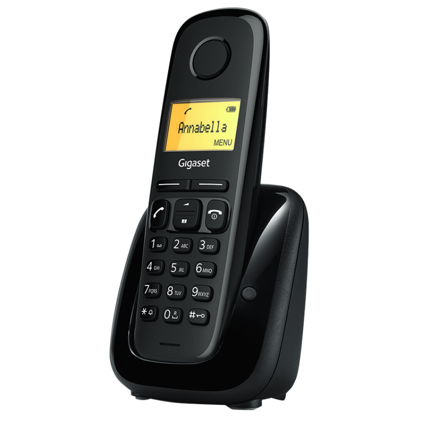 Безжичен DECT телефон Gigaset A180 - черен