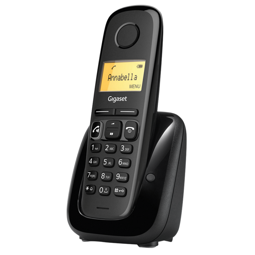 Безжичен DECT телефон Gigaset A280 - черен