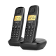 Безжичен DECT телефон Gigaset BASIC 100 DUO - черен