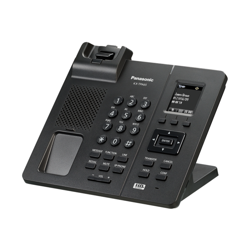 Безжичен телефон Panasonic KX-TPА65 - черен