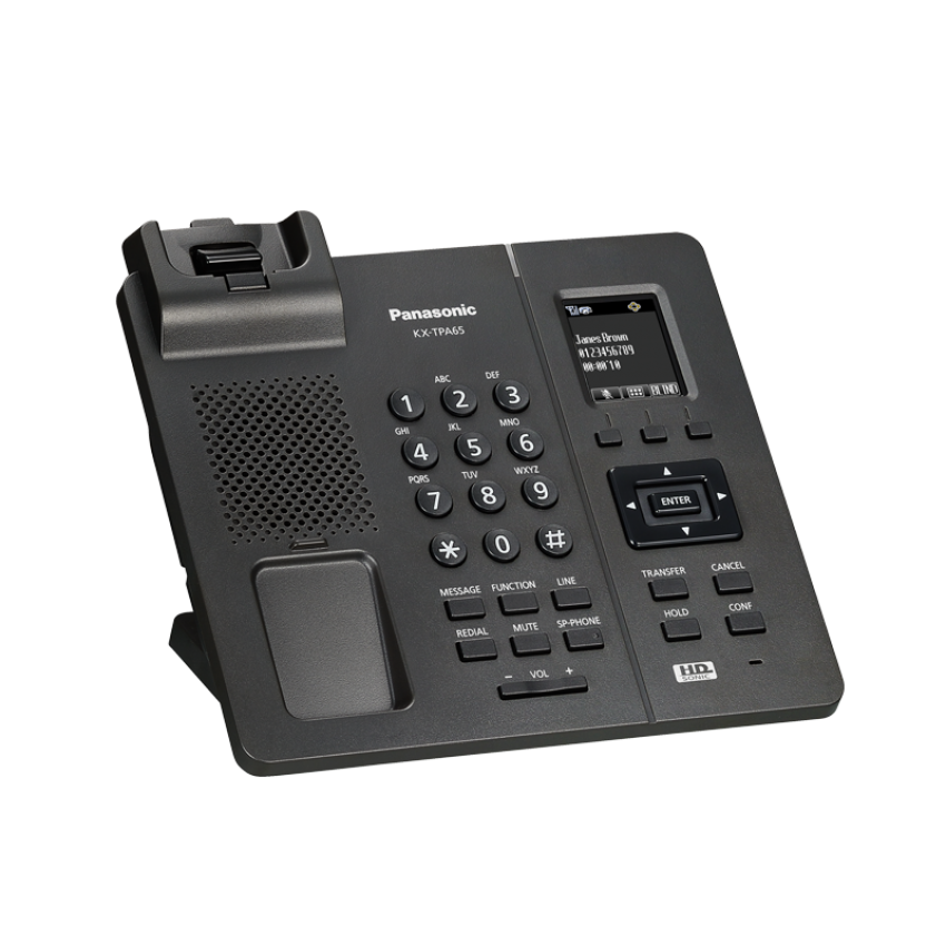 Безжичен телефон Panasonic KX-TPА65 - черен