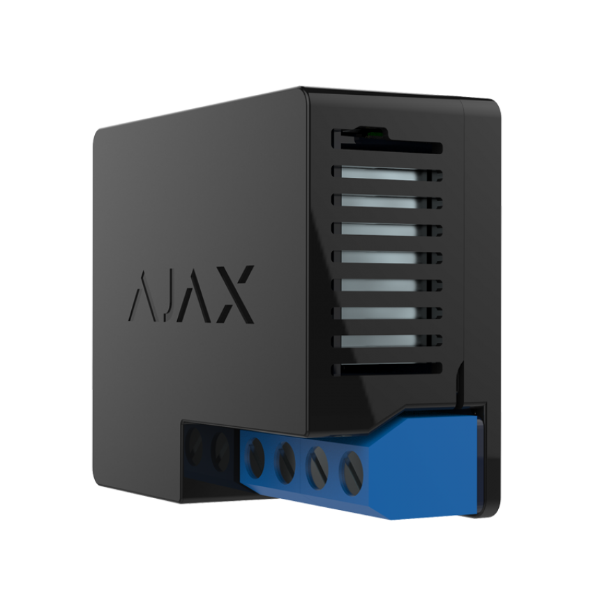 Безжично реле за захранване 110+230 V Ajax Wall Switch - черно