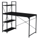 Бюро с етажерка TUZLA - черен