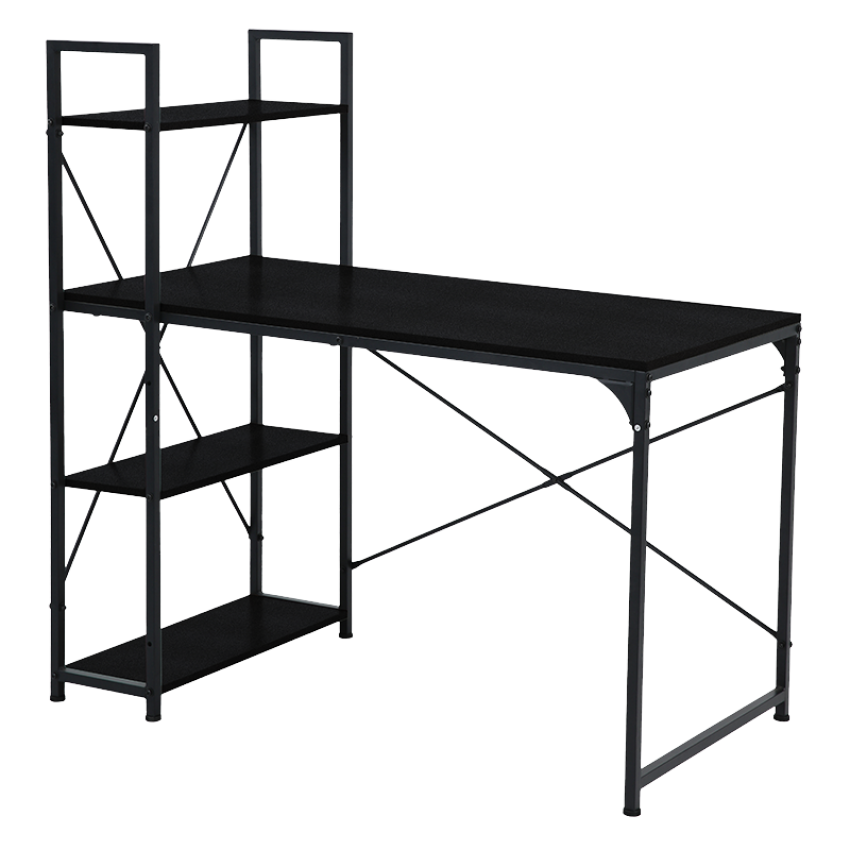 Бюро с етажерка TUZLA - черен