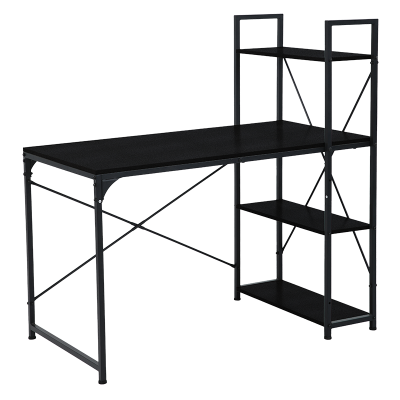 Бюро с етажерка TUZLA - черен