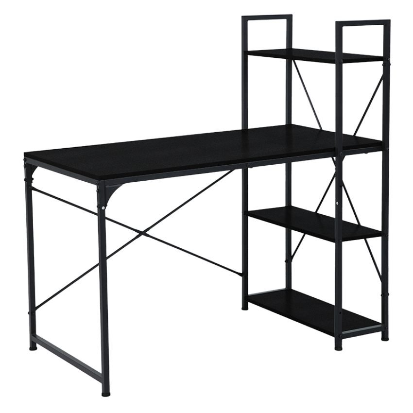 Бюро с етажерка TUZLA - черен