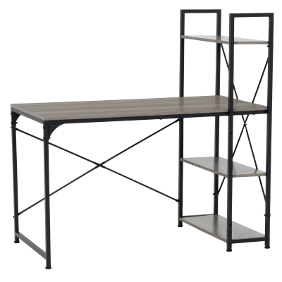 Бюро с етажерка TUZLA - сив дъб