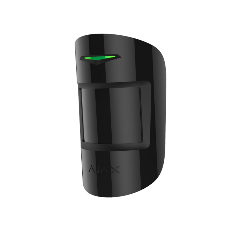 Датчик за движение и счупване на стъкло Ajax Combi Protect - черен