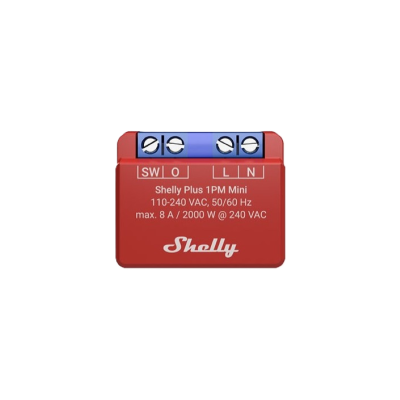 Единично Wi-Fi реле Shelly PLUS 1PM Mini 1 x On/Off 8A