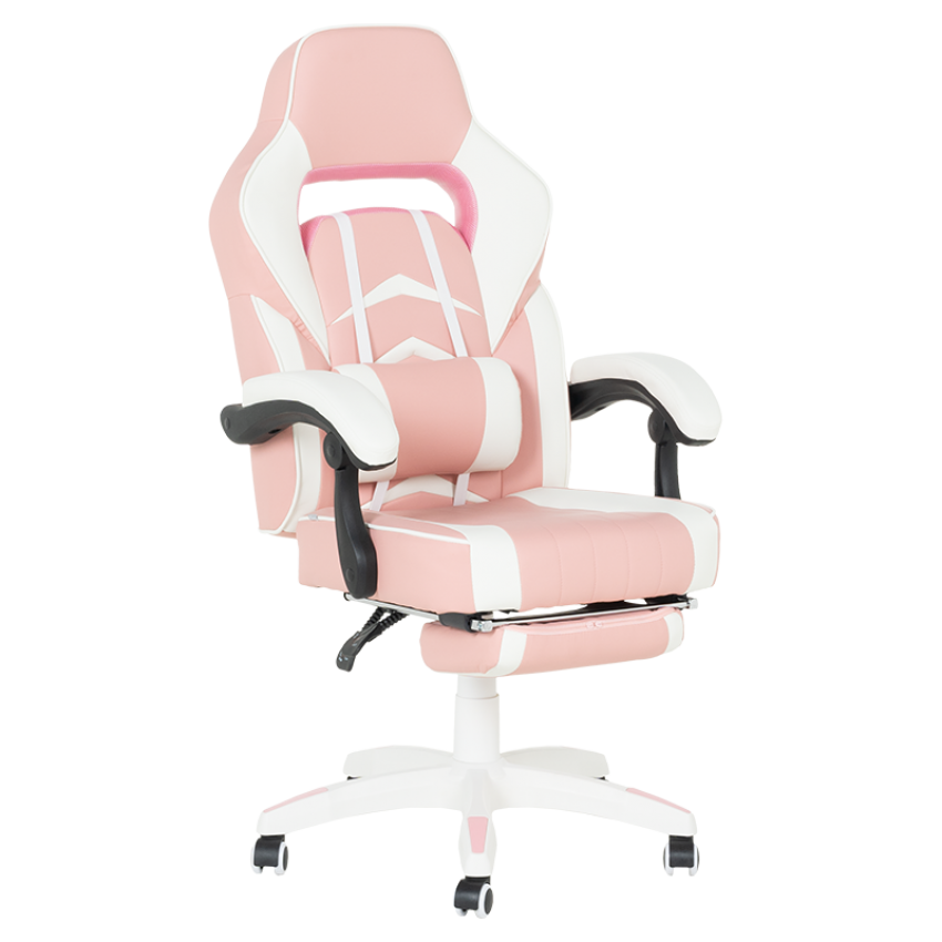 Геймърски стол Carmen 6314 - бял-розов