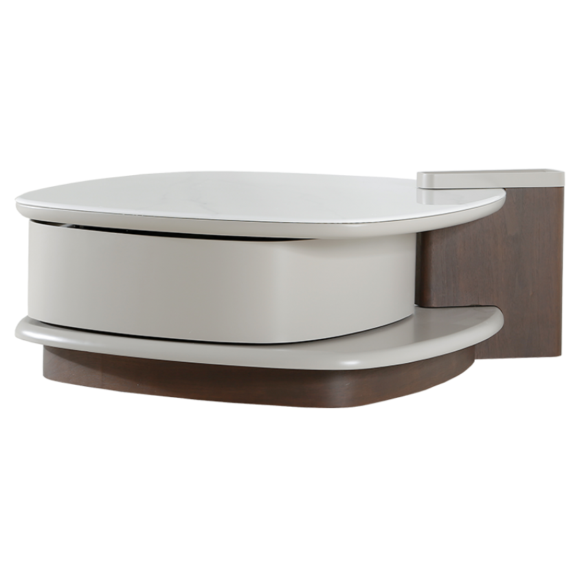 Холна маса ALDO - бял-капучино