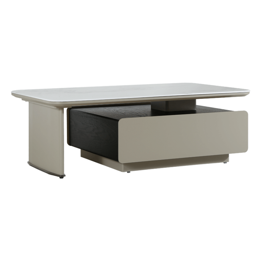 Холна маса ALIVIA - бял-капучино