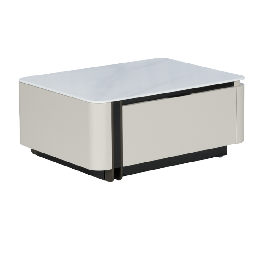 Холна маса ELGIN - бял-капучино