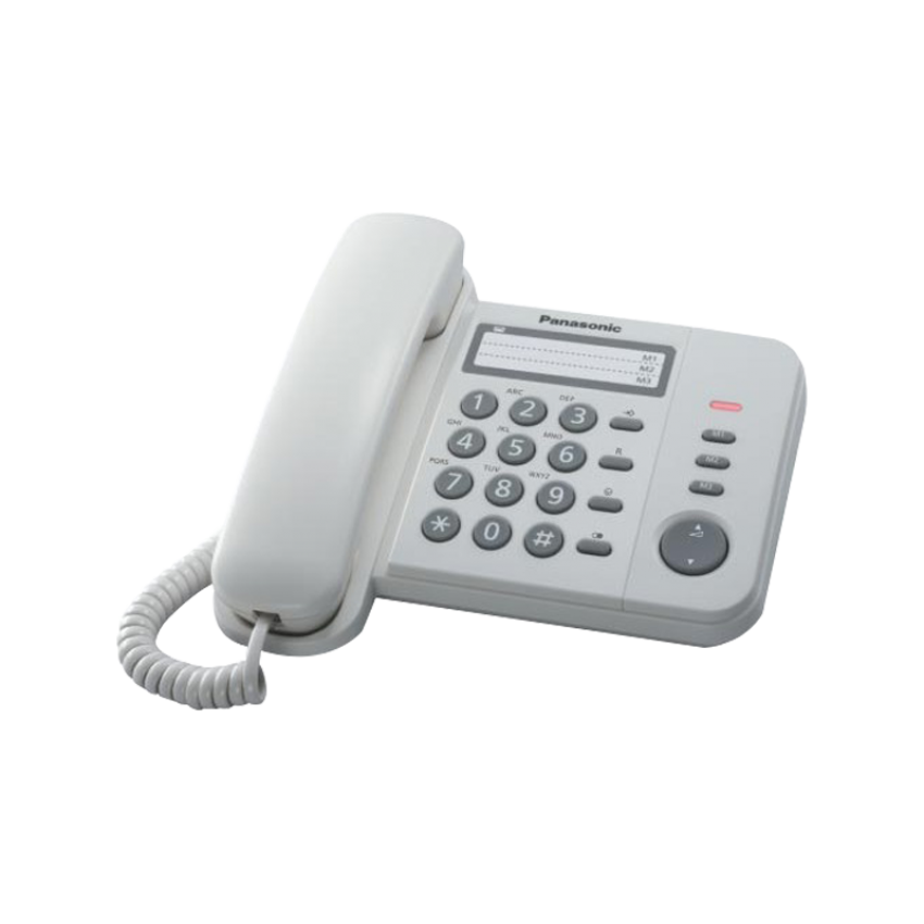 Стационарен телефон Panasonic KX-TS520 - бял