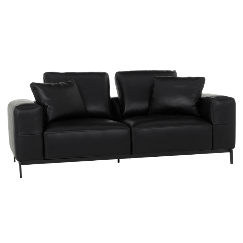 Кожен диван - двойка HALS LUX - черен
