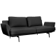 Кожен диван - тройка GRAM LUX - черен