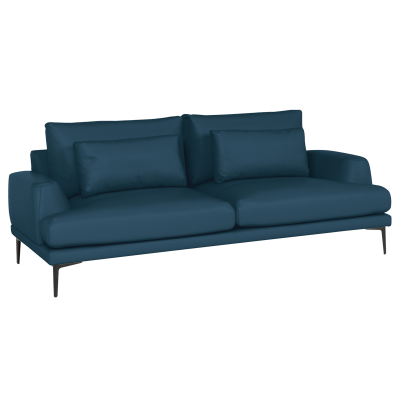 Кожен диван - тройка GRASTEN LUX  - син