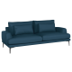 Кожен диван - тройка GRASTEN LUX  - син