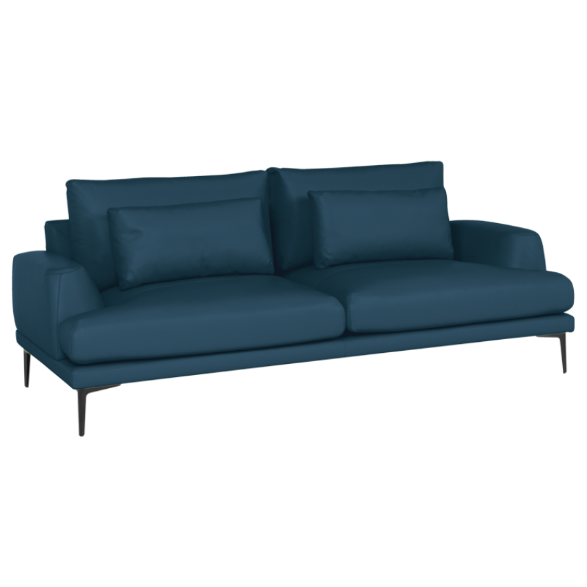 Кожен диван - тройка GRASTEN LUX  - син