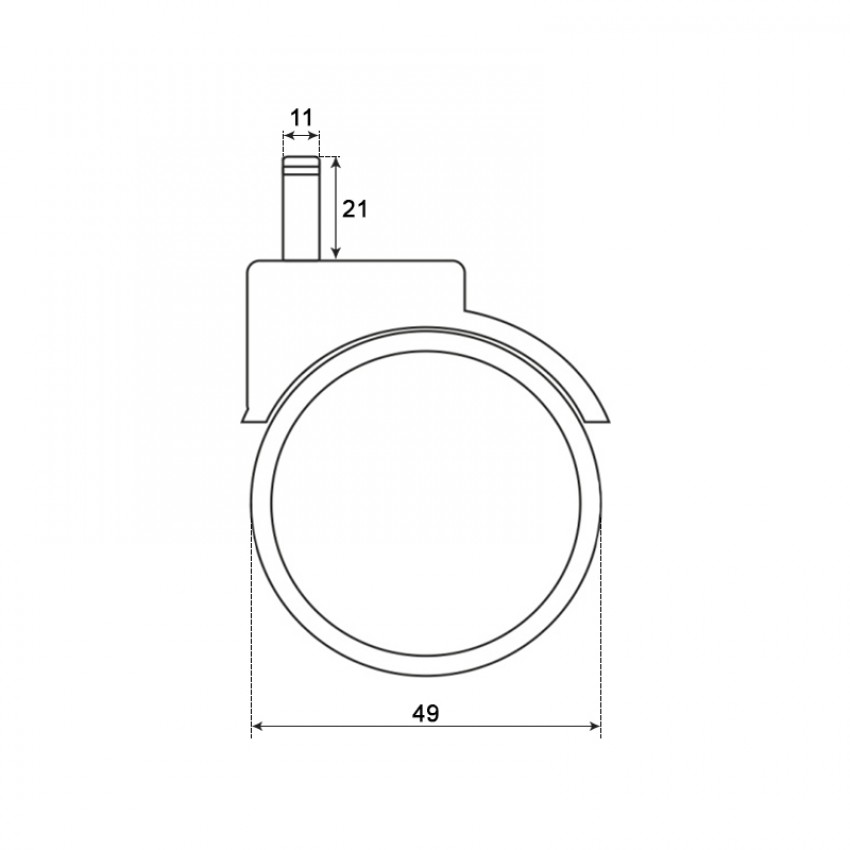 Колело за офис стол - полипропилен