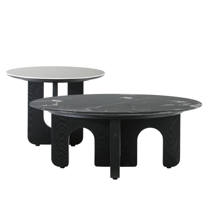 Комплект холни маси BALDER - черен-бял