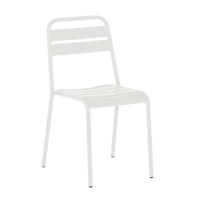 Метален градински стол ABA - бял