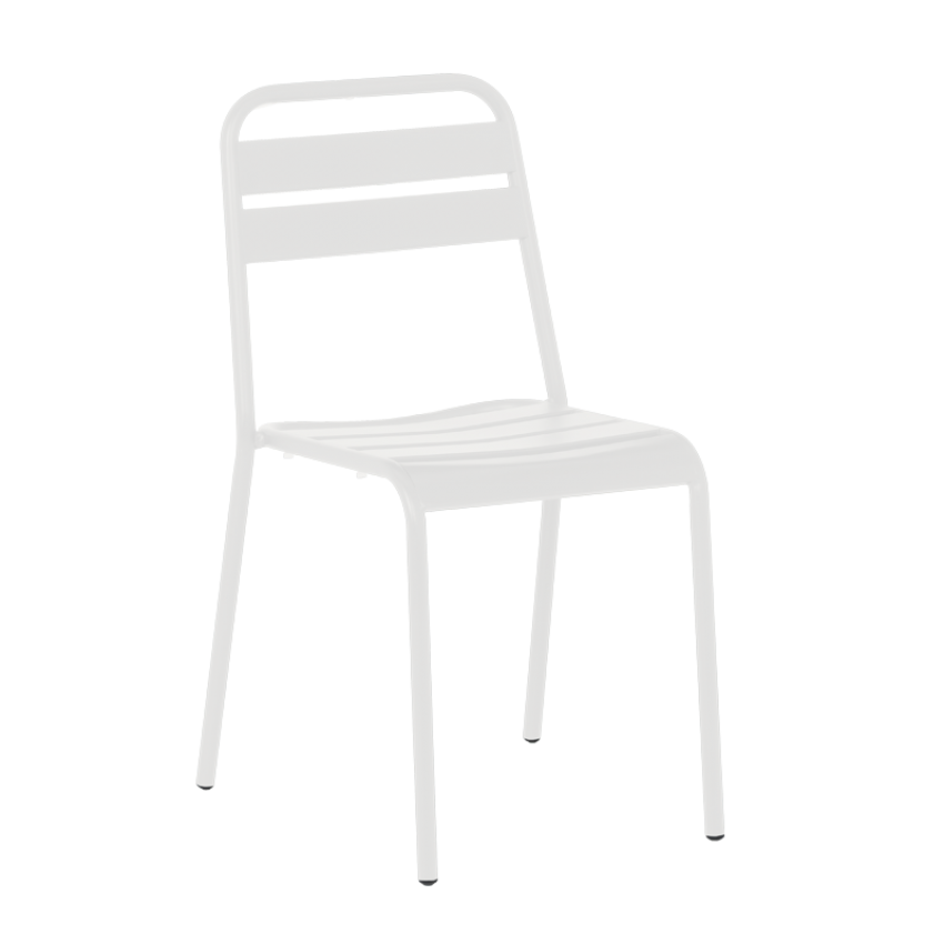 Метален градински стол ABA - бял