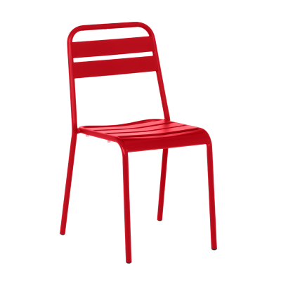 Метален градински стол ABA - червен