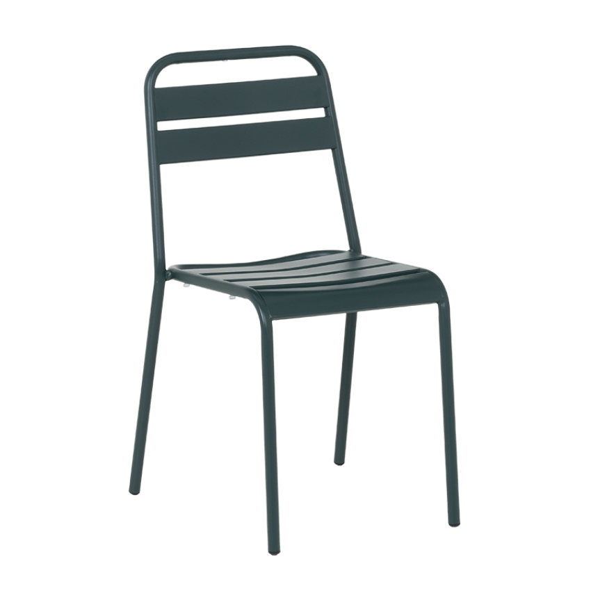 Метален градински стол ABA - тъмнозелен