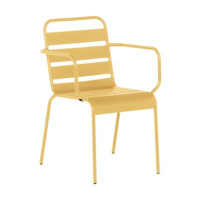 Метален градински стол INISA - жълт