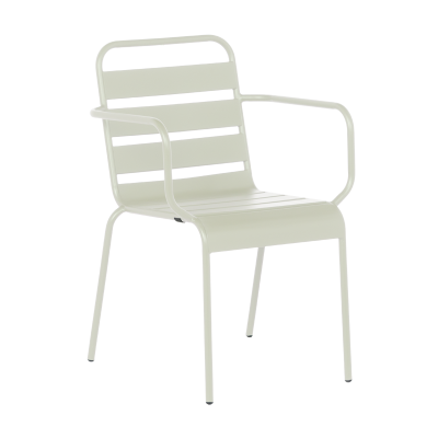 Метален градински стол INISA - светлосив