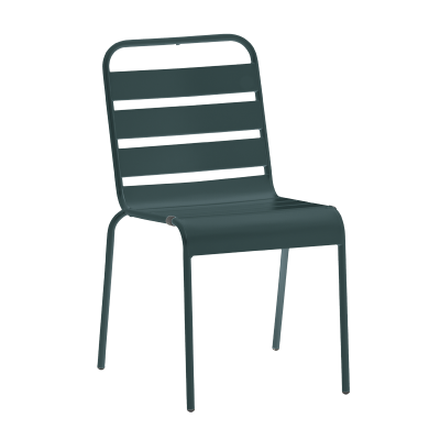 Метален градински стол MURI - тъмнозелен