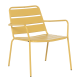 Метален градински стол SAKI - жълт