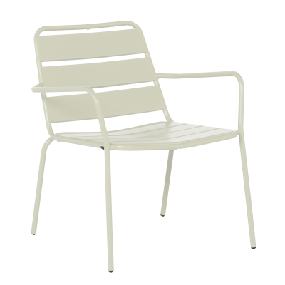 Метален градински стол SAKI - светлосив