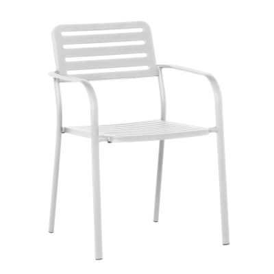 Метален градински стол WASE - бял