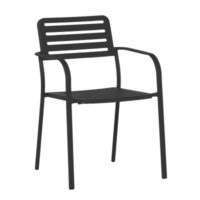 Метален градински стол WASE - черен