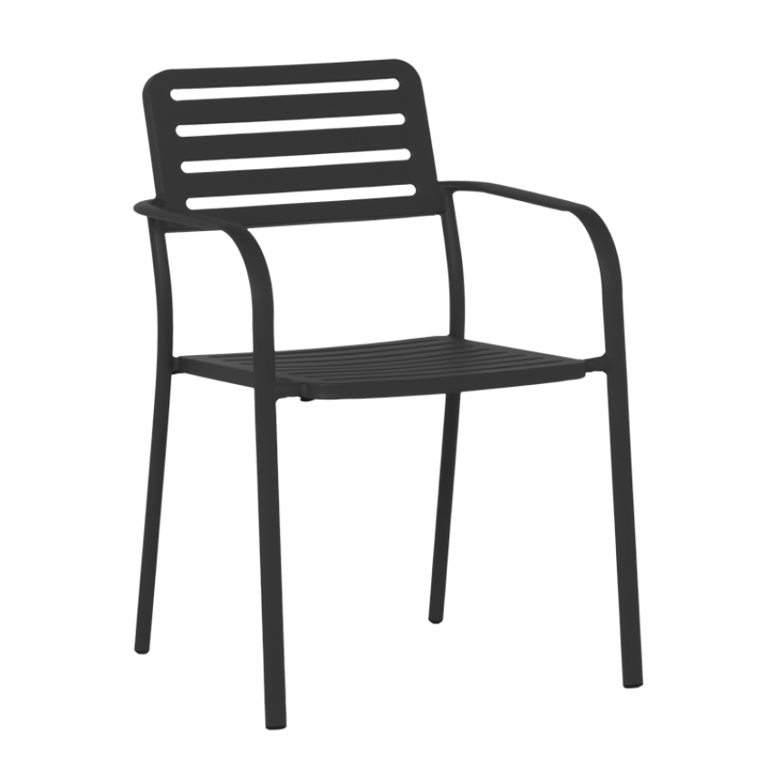 Метален градински стол WASE - черен