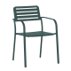 Метален градински стол WASE - тъмнозелен