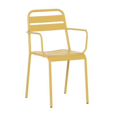 Метален градински стол ZAMFARA - жълт