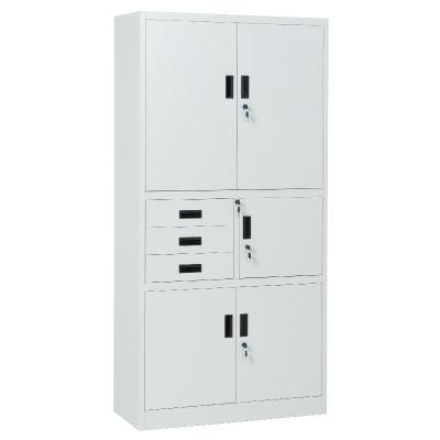 Метален шкаф Carmen CR-1281 Е K - сив