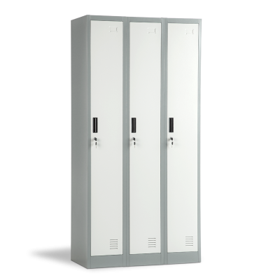 Метален шкаф CR-1242 J LUX - сив / тъмносив