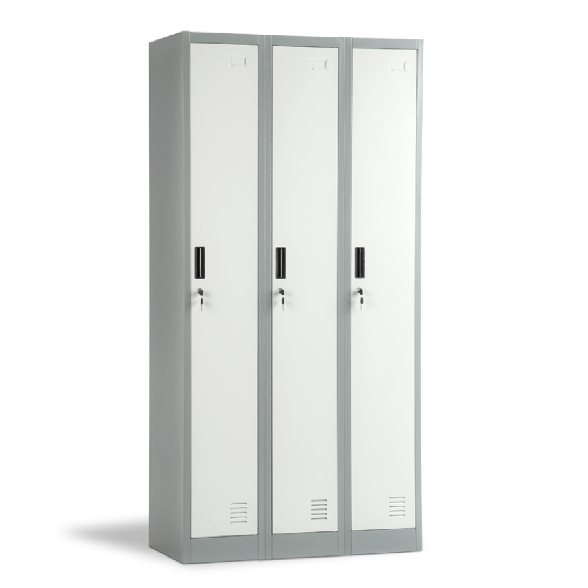 Метален шкаф CR-1242 J LUX - сив / тъмносив