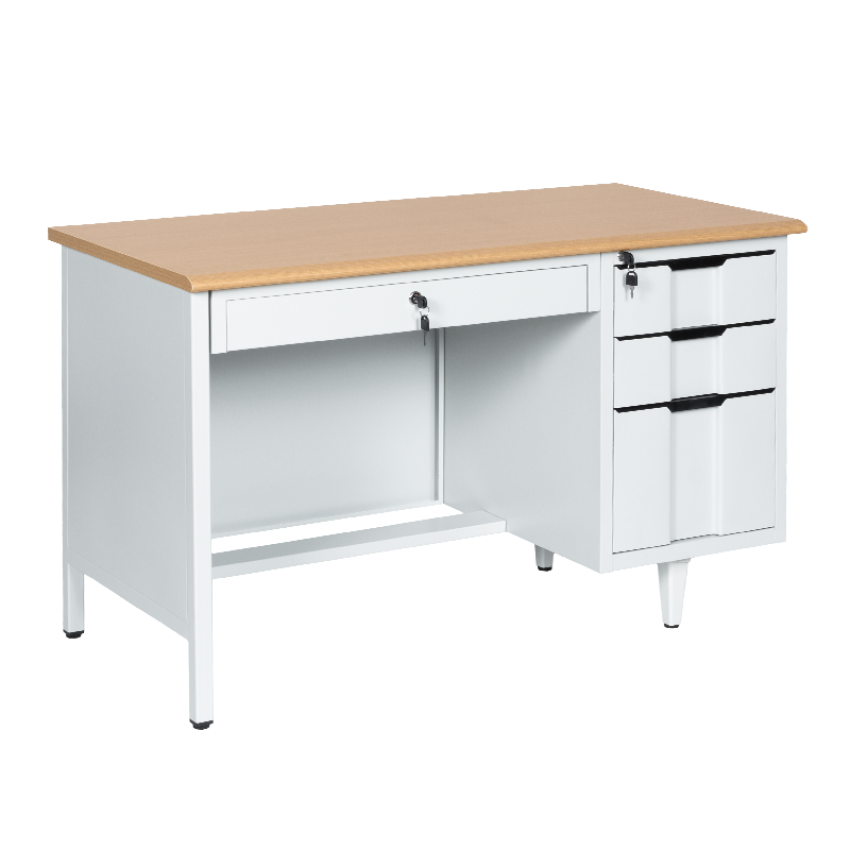 Метално бюро Carmen CR-1310 K - сиво / бук