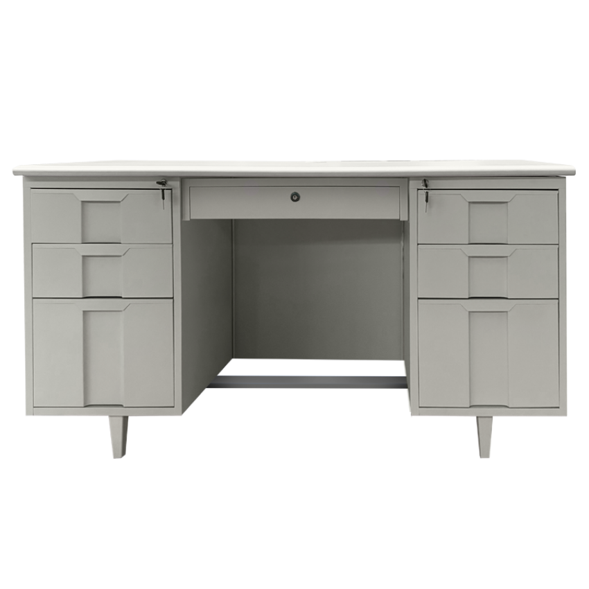 Метално бюро Carmen CR-1319 L - сиво