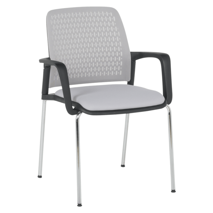 Посетителски стол Carmen 1138 CH - светлосив