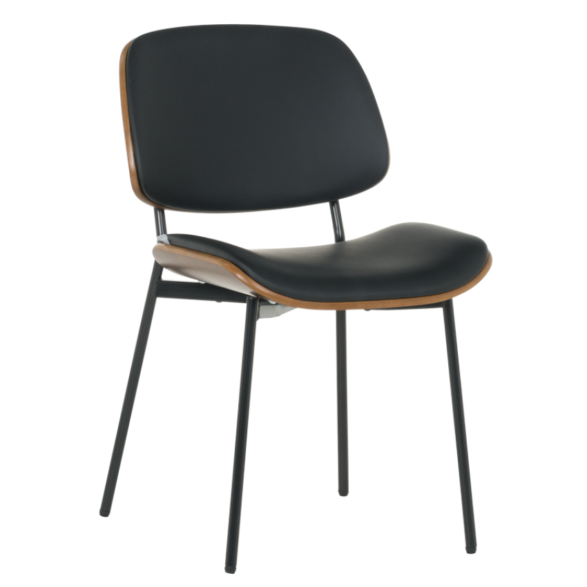 Посетителски стол Carmen 1180 - орех-черен