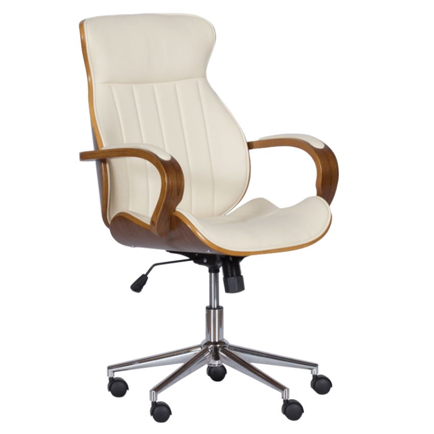 Президентски офис стол Carmen 6402 - орех-крем