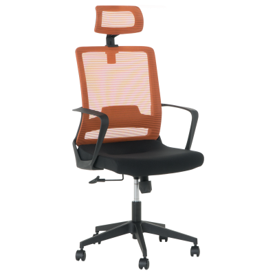 Президентски офис стол Carmen 7562 - черно - оранжево